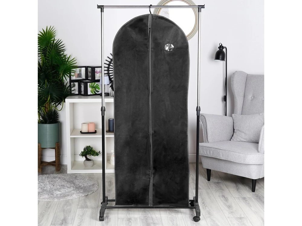 Vilde Hanging Garment Storage Bag Set – 60x150cm, Set of 2, Black – view 4