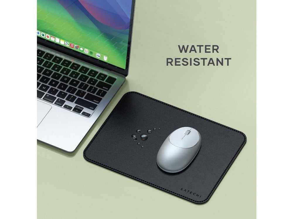 Satechi Premium Vegan Leather Desk & Mouse Pad 25 × 19 cm – Waterproof, Ergonomic, Black – view 4