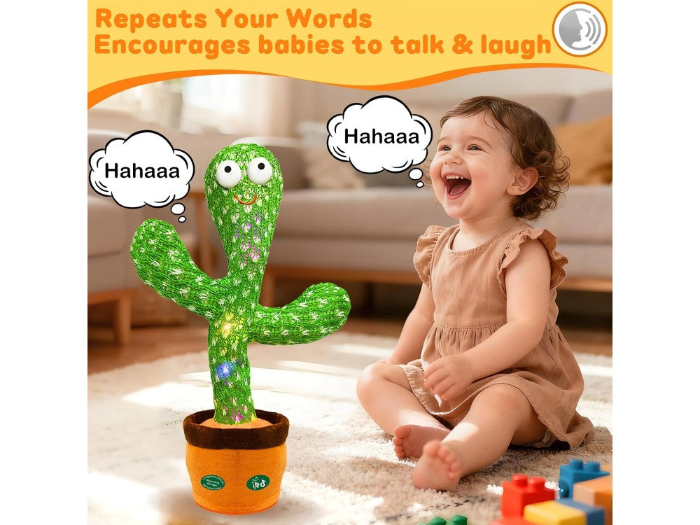 AJ Dancing Talking Cactus Plush Toy – 120 Songs, Mimics Voice, USB Rechargeable – view 4