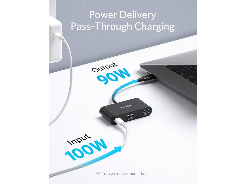 Anker PowerExpand 3-in-1 USB-C Data Hub – HDMI 4K + USB 3.0 + 100W PD Charging, A8339HA1 – view 4