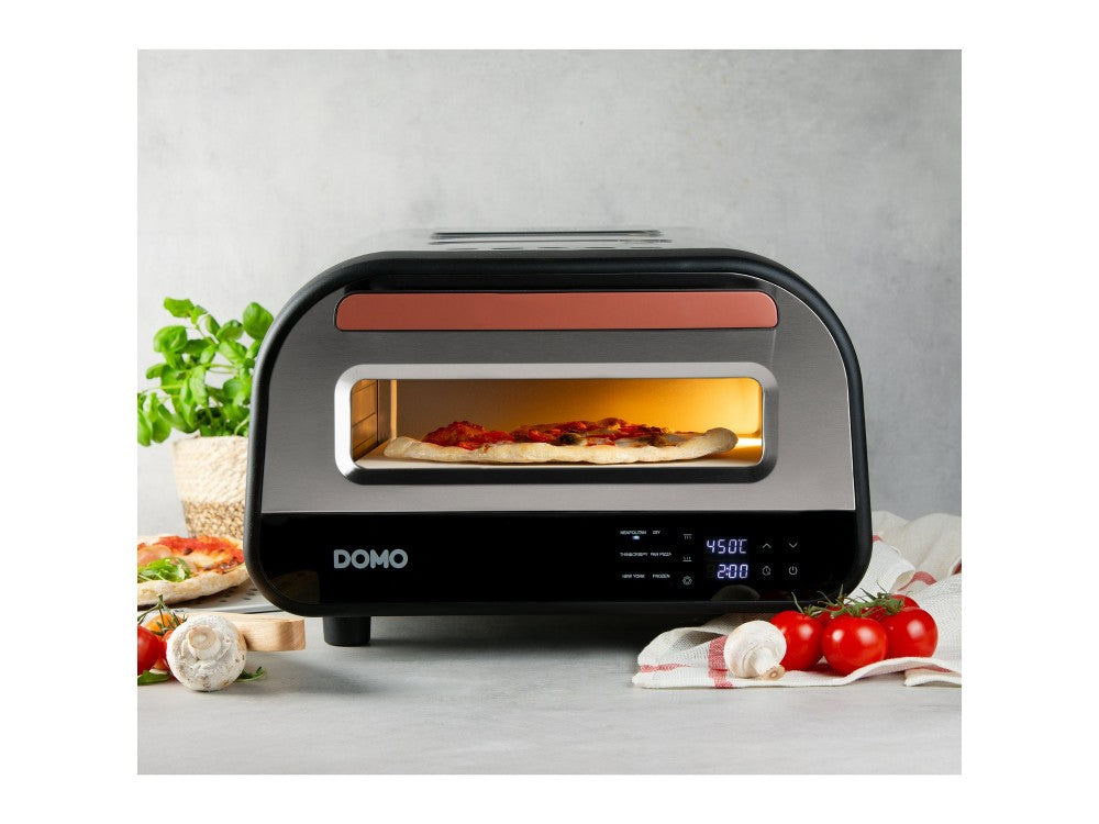 DOMO Pizza Genius Pizza Maker with Cordierite Stone Up to 450°C, PFAS-free + Pizza Server – view 4