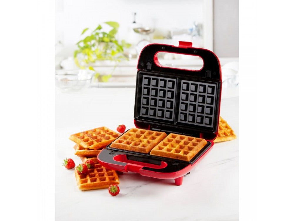 DOMO Snack Party 5-in-1 – Toaster / Snack Maker, 5 Removable Plates, PFAS-free, Red – view 4
