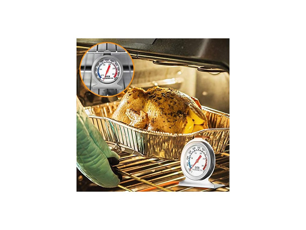 AJ Oven Thermometer 50-300°C – Stainless Steel, BBQ Compatible, Silver – view 4