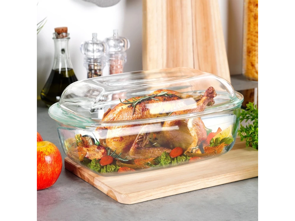 Vilde Casserole Dish 2-in-1 Borosilicate Glass 3.5L + 1.5L with Lid – view 4