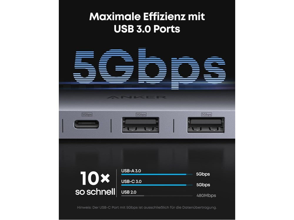Anker Nano USB-C Hub 7-in-1 with HDMI 4K@60Hz, 2× USB-A, USB-C PD 85W & SD/microSD – view 4