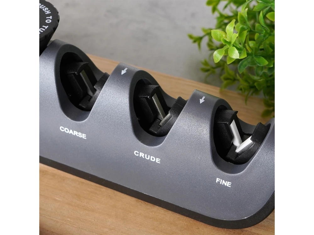 Vilde Premium Manual Knife Sharpener – 4-Stage, Non-Slip Base, Black – view 4