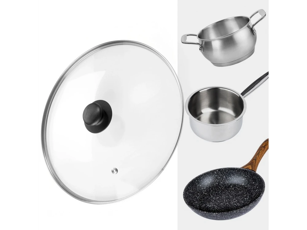 Vilde Glass Lid 30cm for Pots & Pans – Heat Resistant, Steam Vent, Stainless Rim – view 4