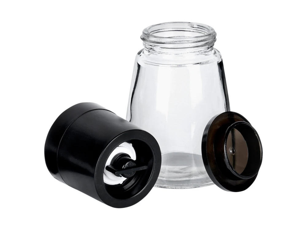 Vilde Manual Spice Mill Set of 2 Glass Body 13.3cm – Ceramic Grinder – view 4