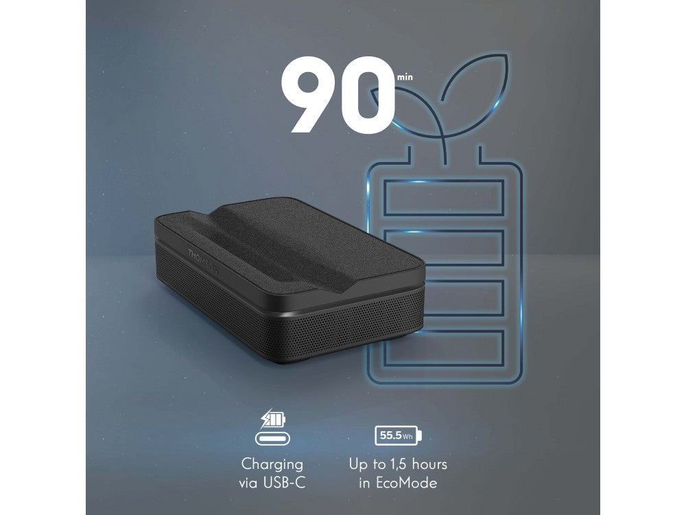 Thomson Sirius Google TV Ultra-Short Throw Projector 1080p – 600 ANSI Lumens, Dolby Audio, Built-in Battery – view 4