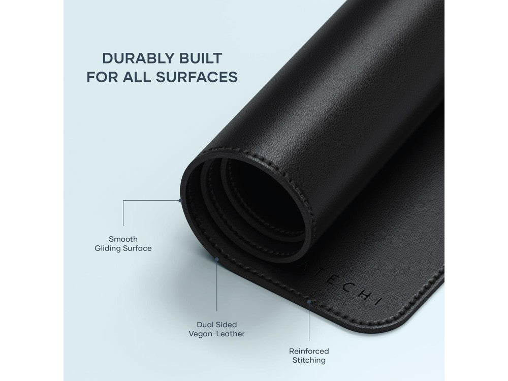 Satechi Vegan Leather Desk Mat XL 68×31.5cm – Waterproof, Black – view 4