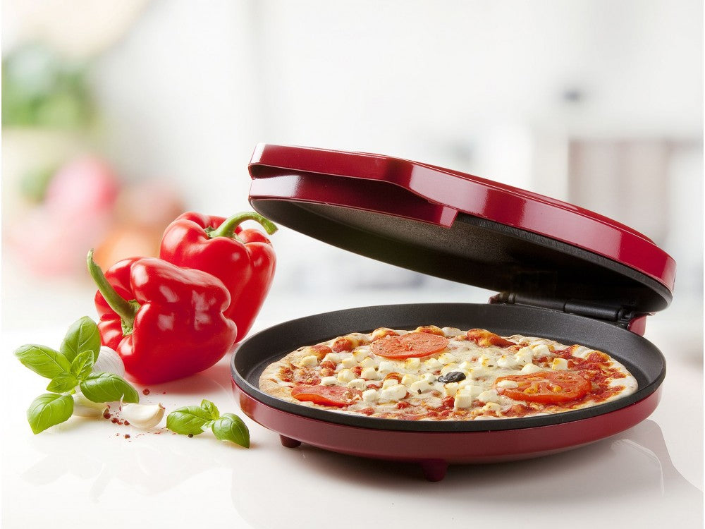 DOMO My Express Pizza Maker 1450W – 30cm Cast Iron, Red – view 4