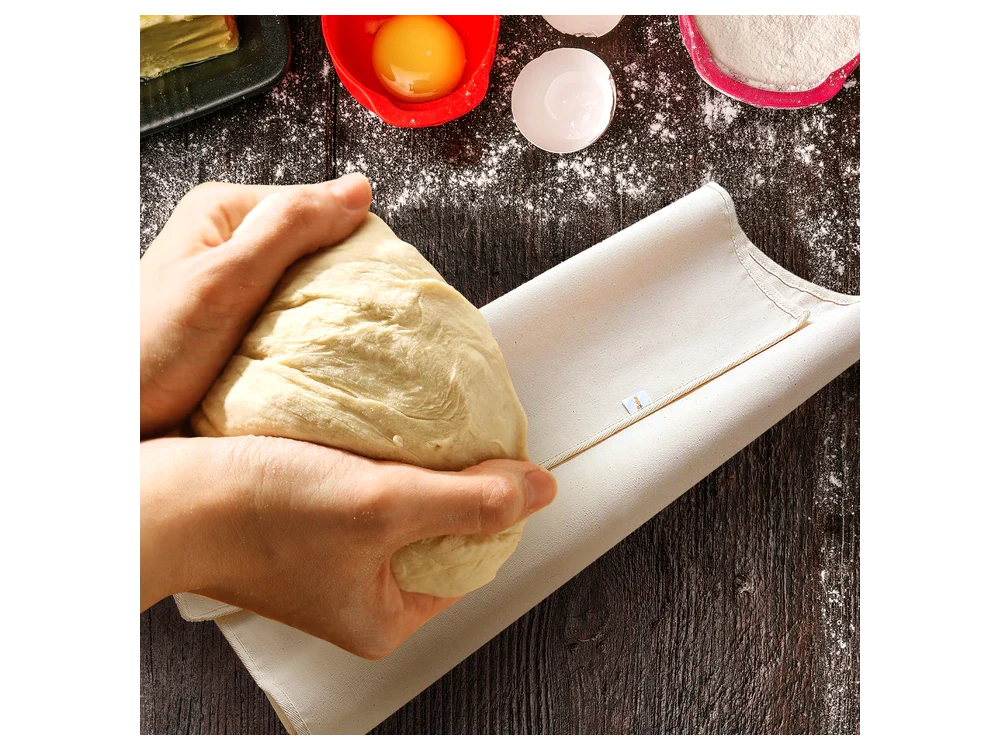 AJ Dough Bread Couche Cloth 90×60cm Cotton with Proofing Scoop – Baguette / Ciabatta Set – view 4