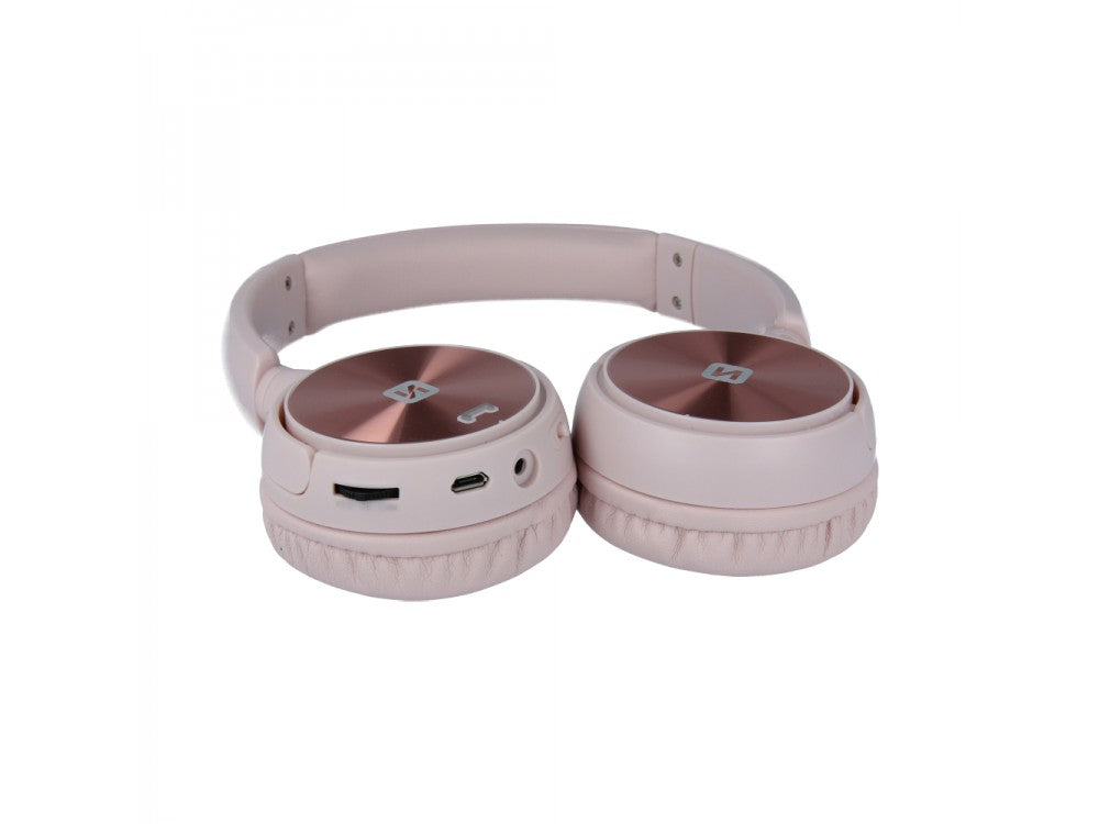 Swissten Trix Bluetooth Headphones with FM Radio & microSD – Pink – view 4