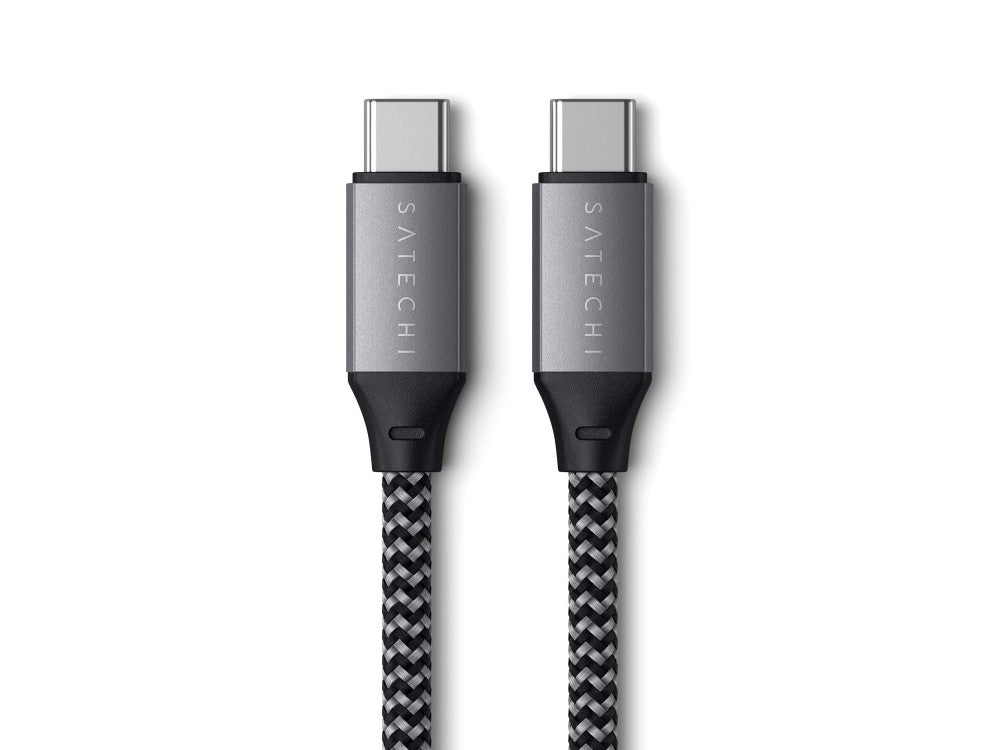 Satechi USB-C to USB-C Cable 25cm – USB 4.0, 100W, Nylon Braided, Space Grey – view 4
