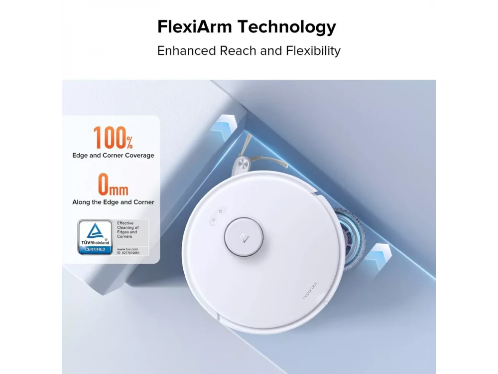 Roborock Q Revo Curv 5A1 Robot Vacuum & Mop 17000Pa with Auto Mop Lifting – White – view 4