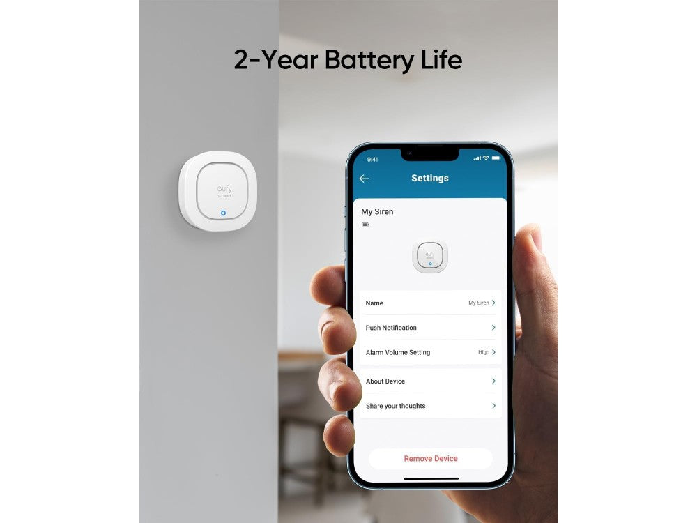 Anker eufy Security Wireless Siren – 105 dB, IP65, HomeBase Required, 2-Year Battery Life – view 4