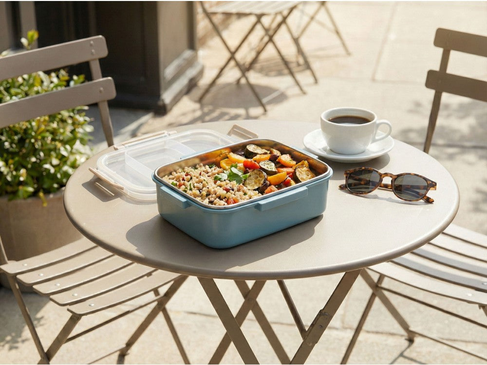 AJ Insulated Stainless Steel Lunch Box 18x12.5x7.5cm – Petrol – view 4