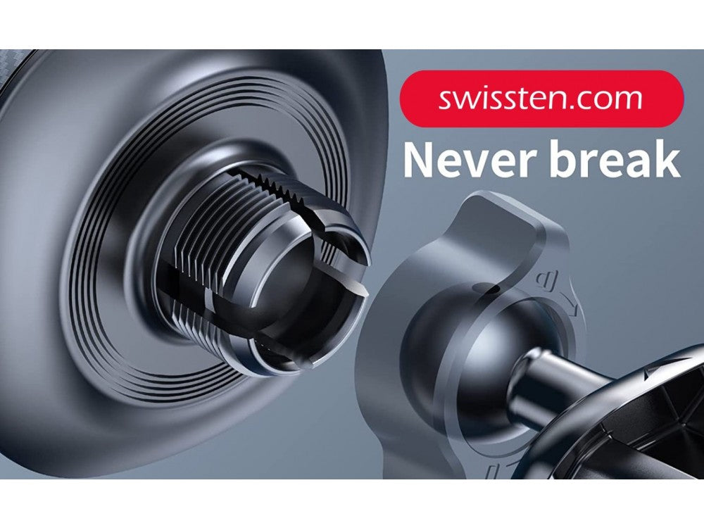 Swissten Magnetic Car Phone Mount – 15W MagSafe Qi Wireless Charger, Dashboard / Windshield – view 5