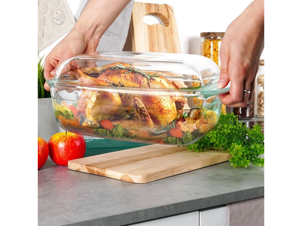 Vilde Casserole Dish 2-in-1 Borosilicate Glass 3.5L + 1.5L with Lid – view 5