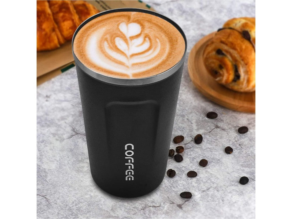 AJ Classico Travel Mug 510ml – Stainless Steel 304, Leak-Proof, Black – view 5