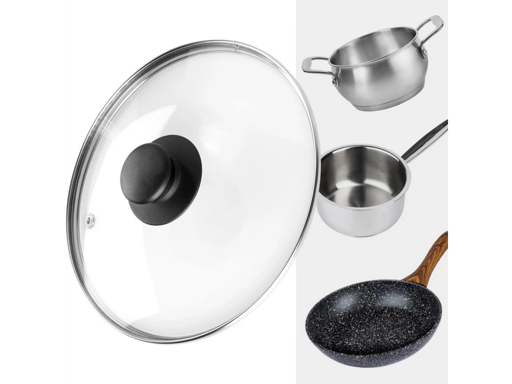 Vilde Glass Lid 20cm for Pots & Pans – Heat Resistant, Steam Vent, Stainless Rim – view 5