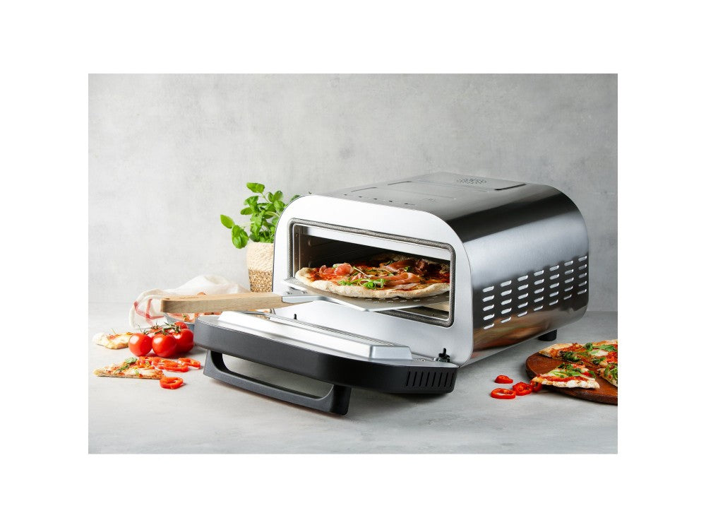 DOMO Pizza Genius Pizza Maker with Cordierite Stone Up to 450°C, PFAS-free + Pizza Server – view 5