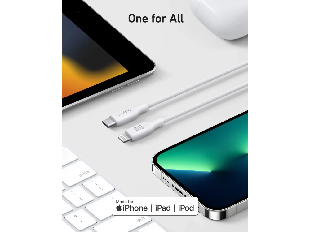 Anker 541 USB-C to Lightning Cable 1.8m MFi Bio-Based, Aurora White – view 5
