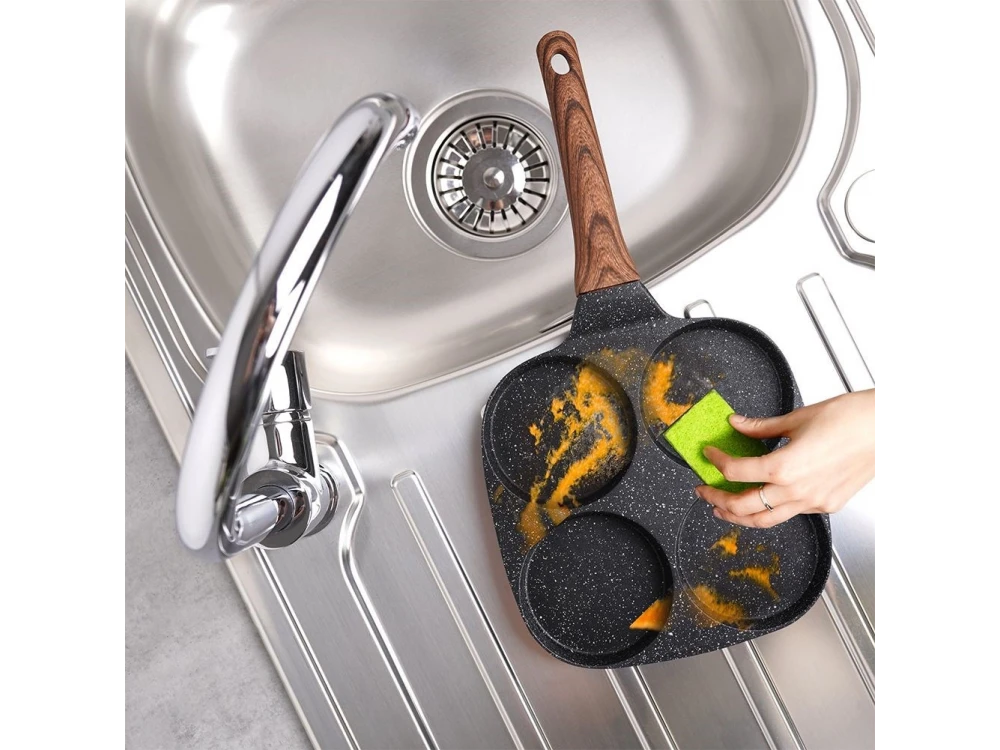 Vilde Premium Four-Cup Egg Pan 19cm Aluminium with Granite Non-Stick Coating – view 5
