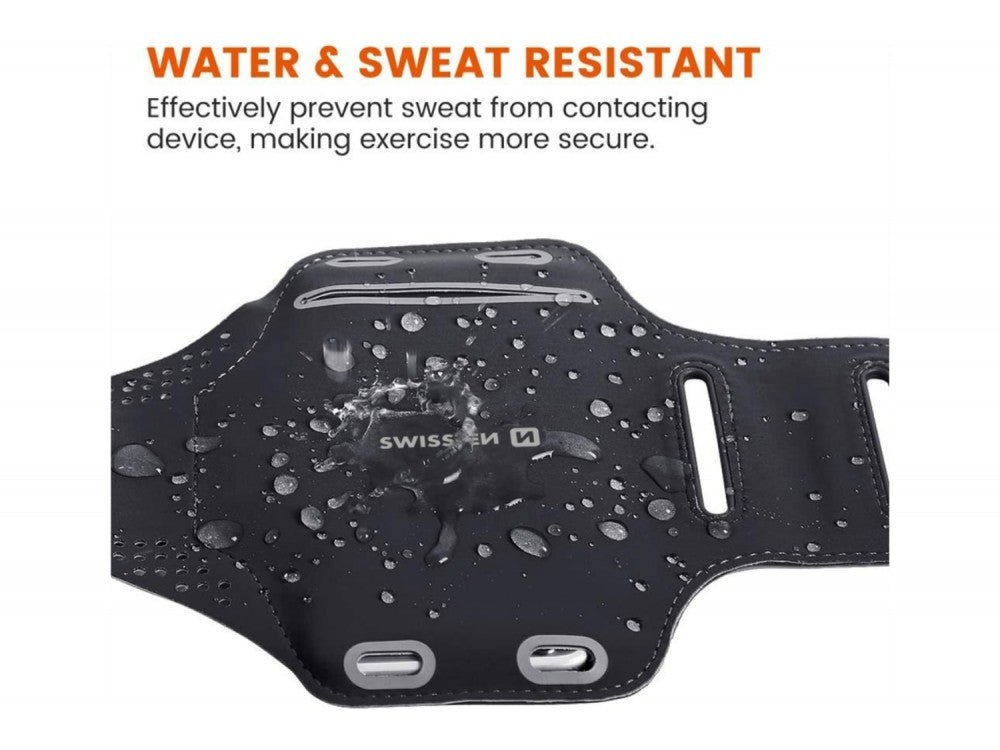 Swissten Armband Case 7" – Waterproof Running Armband with Key Pocket, Black – view 5