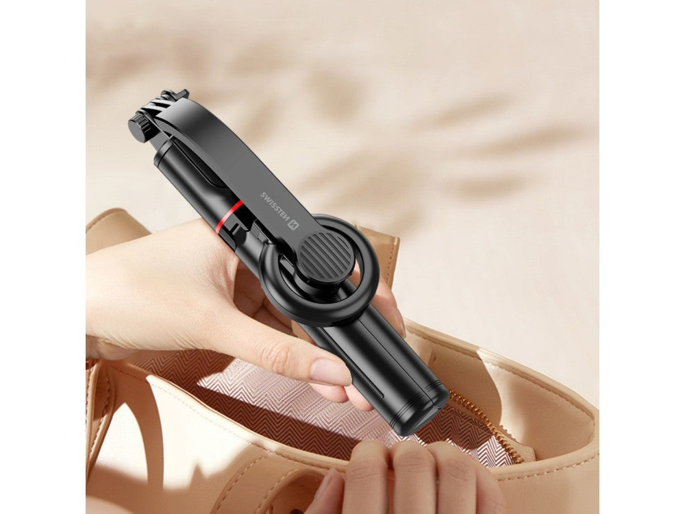 Swissten Bluetooth MagSafe Selfie Stick & Tripod with Remote – 105cm Extendable, for Smartphones up to 7.2" – view 5