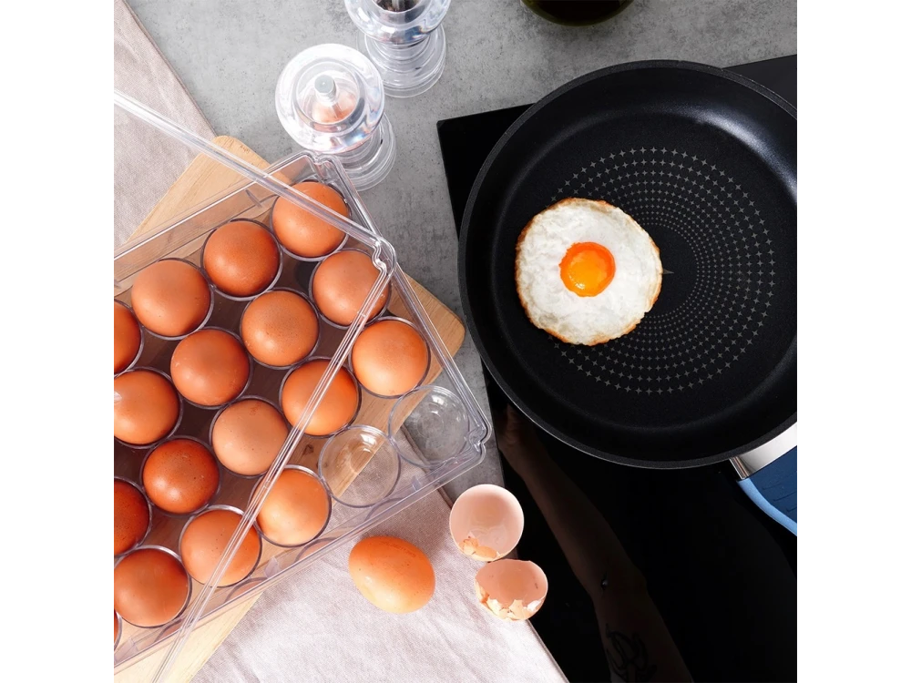 Vilde Egg Holder for 24 Eggs – Stackable Fridge Organizer with Lid – view 5