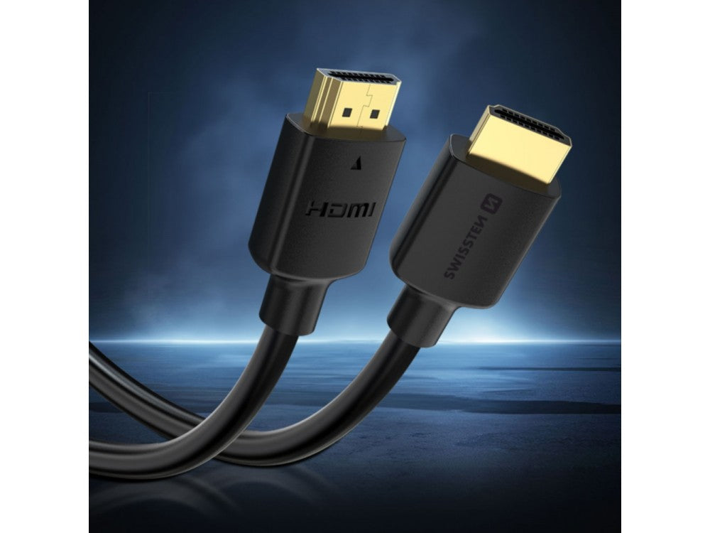 Swissten HDMI 2.0 Cable 5m – 4K@60Hz, HDR, VRR, 18Gbps, Gold Plated – view 5