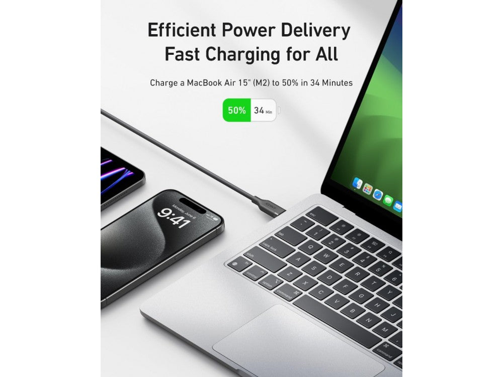 Anker USB 4 Gen 2 Cable USB-C to USB-C 0.9m 240W / 20Gbps Bio-Based, Black – view 5