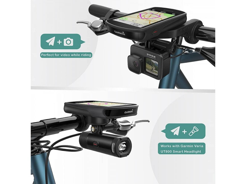 TUSITA Bicycle GPS Mount 25.4/31.8mm – Garmin Edge, XOSS G/G+, iGPSPORT + Light Mount, Black – view 5