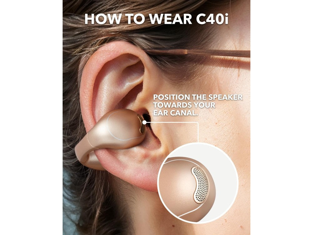 Anker Soundcore C40i Open-Ear Clip Earbuds Bluetooth 5.4 – Waterproof, 21h Battery, Golden – view 5