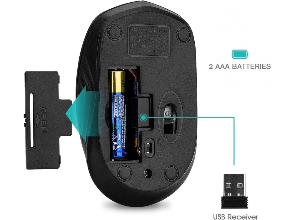 Rii RM100 Wireless Mouse 1000 DPI 3-Button – Windows / Linux / Mac OS – view 5