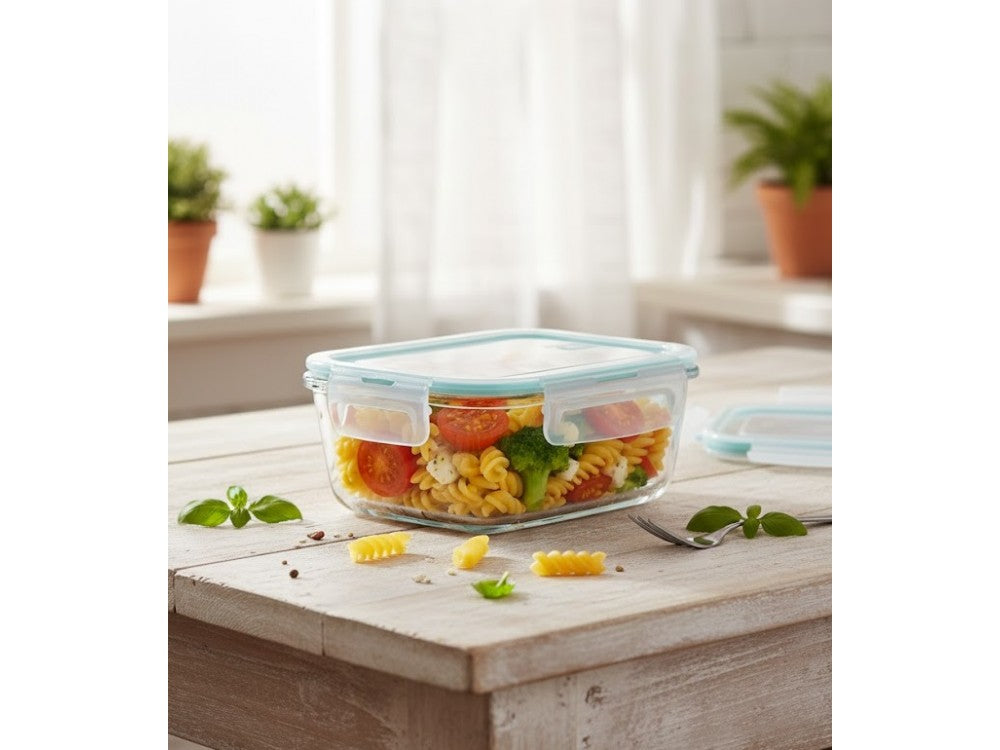 AJ Glass Food Container 410ml 14.5x12x5.5cm – Airtight, Transparent – view 5