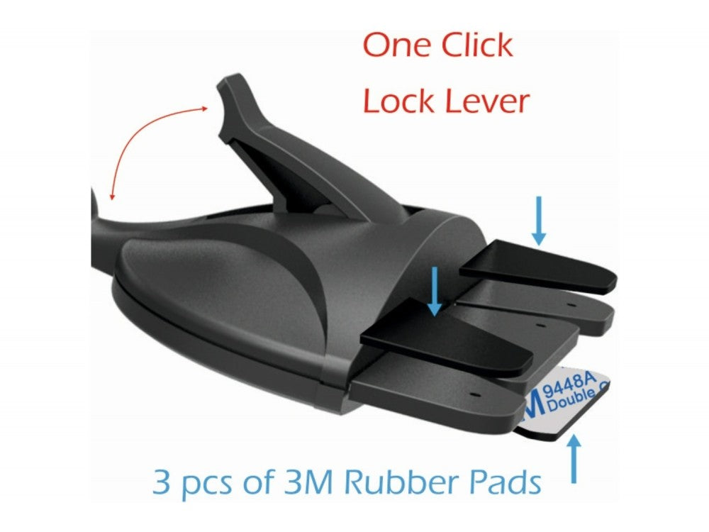 Swissten S-Grip Magnetic Car Holder – CD Slot, 6 Magnets, 360° Rotation, Black – view 5