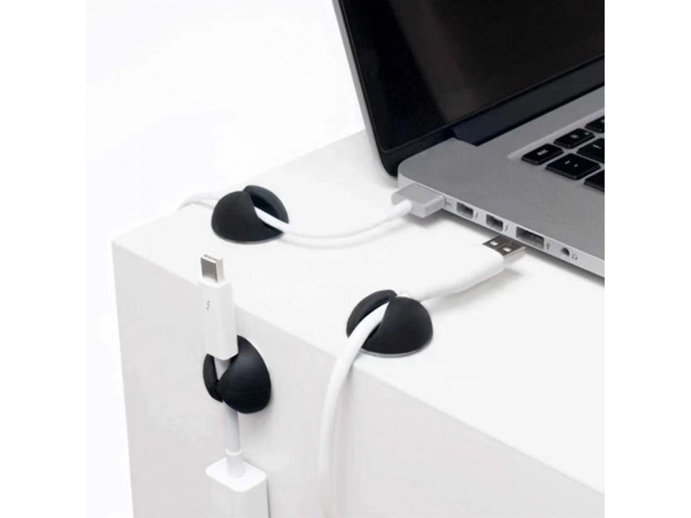 Swissten Cable Organizer Clips Set of 10 with Adhesive – Black – view 5