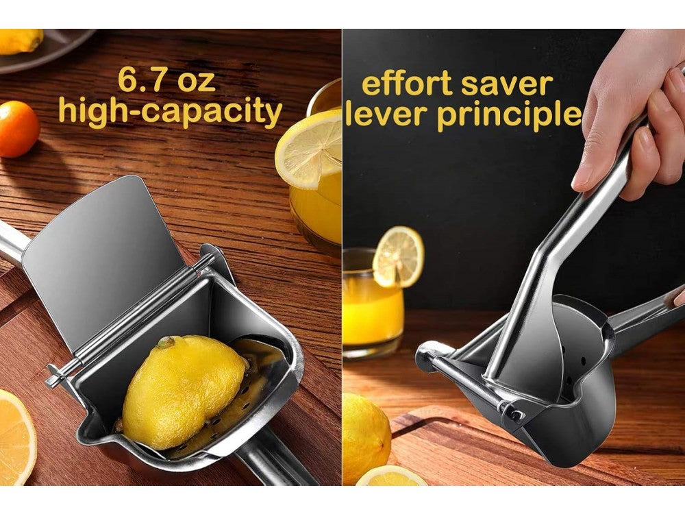 AJ Manual Stainless Steel Citrus Juicer – Large, Silver – view 5
