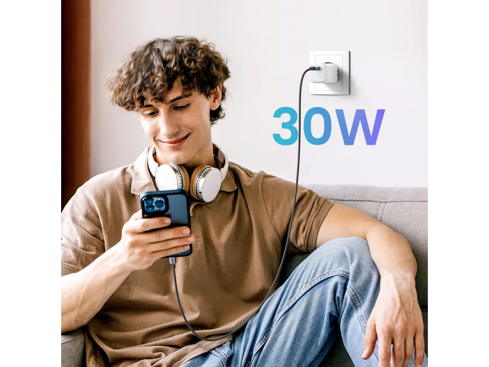 Ugreen Nexode Mini 30W GaN Charger – PD, PPS, QC 4.0, FCP, AFC, White – view 5