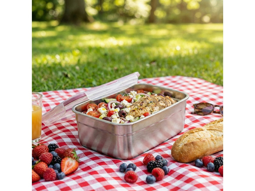 AJ Inox Airtight Lunch Box 2100ml – Stainless Steel, BPA-Free Lid – view 5