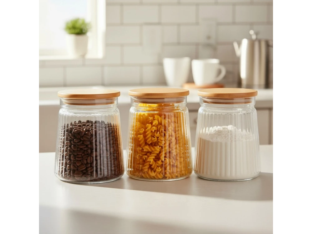 Vilde Premium 700ml Borosilicate Glass Food Storage Jar – Bamboo Lid, Airtight Silicone Seal – view 5