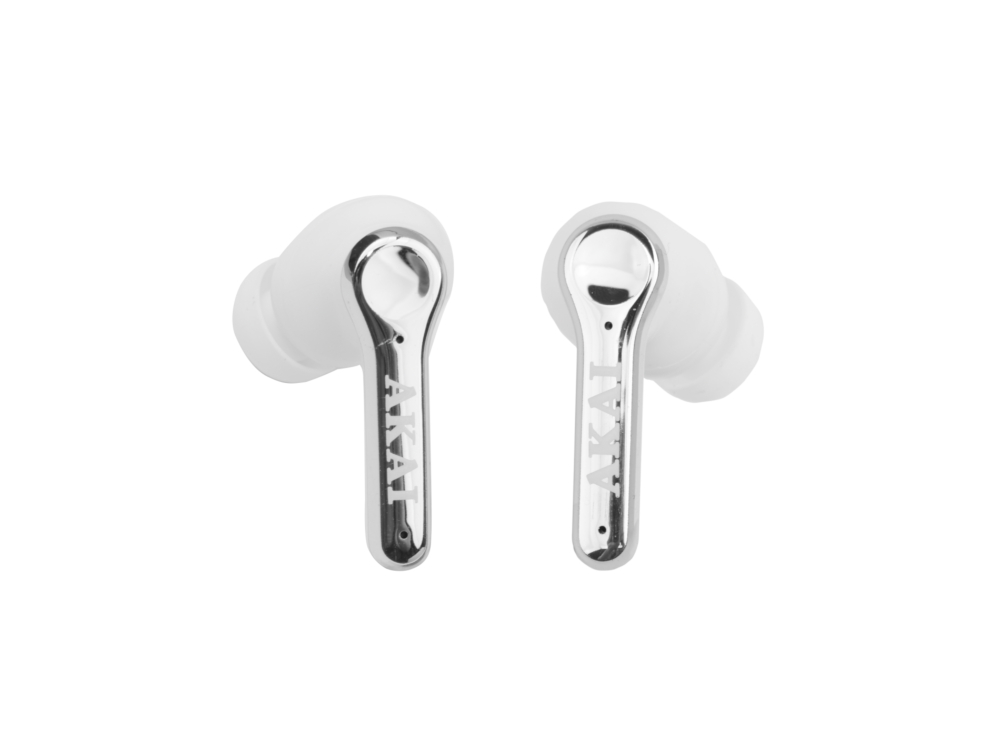 AKAI BTE-J600W Wireless Bluetooth 6.0 Earbuds ANC/ENC 4-Mic with 2.01" Touch Display Case – White – view 5