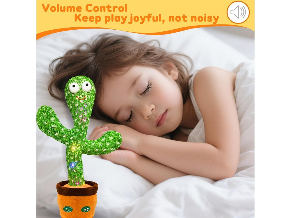 AJ Dancing Talking Cactus Plush Toy – 120 Songs, Mimics Voice, USB Rechargeable – view 5