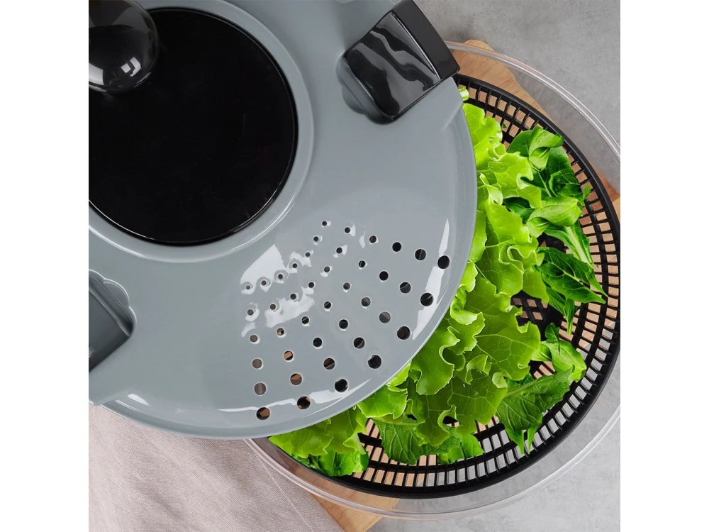 Vilde Premium Manual Salad Spinner 26cm 4L – Grey – view 5