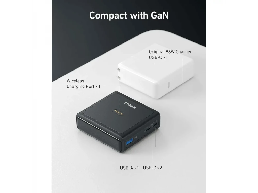 Anker Charging Base 100W for Anker Prime – 2× USB-C + USB-A + Pogo Pin Wireless, Black – view 5