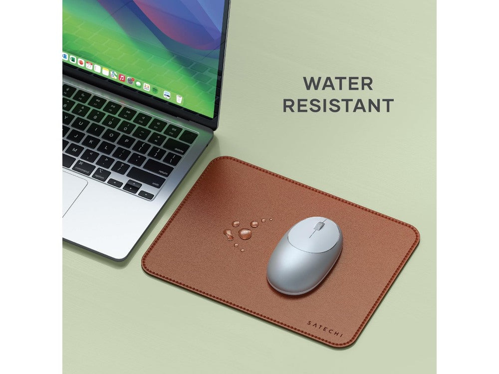 Satechi Premium Vegan Leather Desk & Mouse Pad 25 × 19 cm – Waterproof, Ergonomic, Brown – view 5
