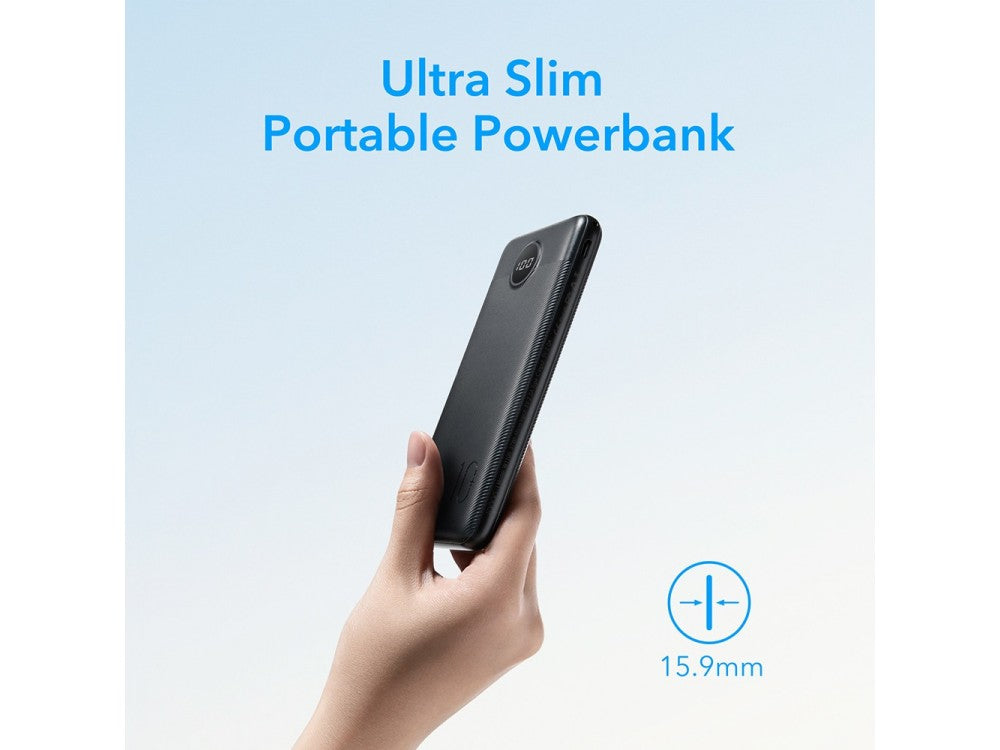 Veger L10S Power Bank 10000mAh 20W PD – LCD Display, 2x USB-A & USB-C, Black – view 5