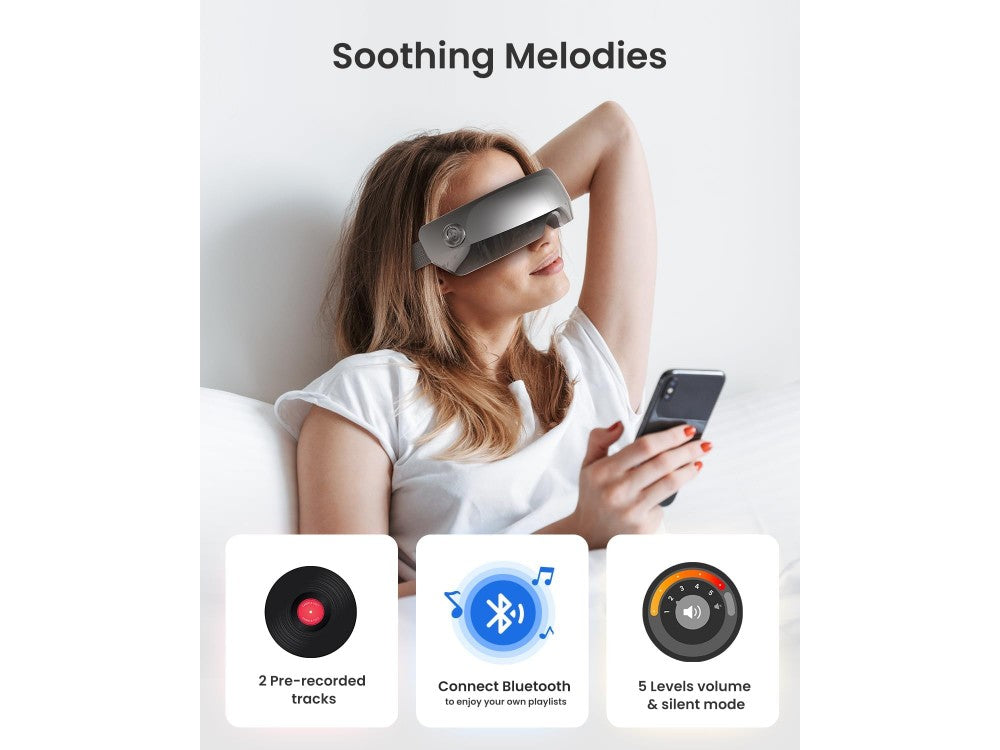 RENPHO Eyeris View Smart Eye Massager – Vision Window, Heat & Compression, Bluetooth Music – view 5